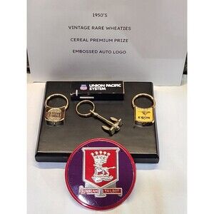 1950s Wheaties Cereal SUNBEAM TALBOT Steel Metal Auto Car Emblem Badge Premium